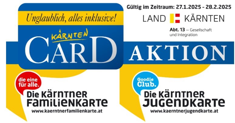 Die Sommer-K&auml;rnten-Card gibt es mit der K&auml;rntner Familienkarte auch 2025 zum erm&auml;&szlig;igten Preis!